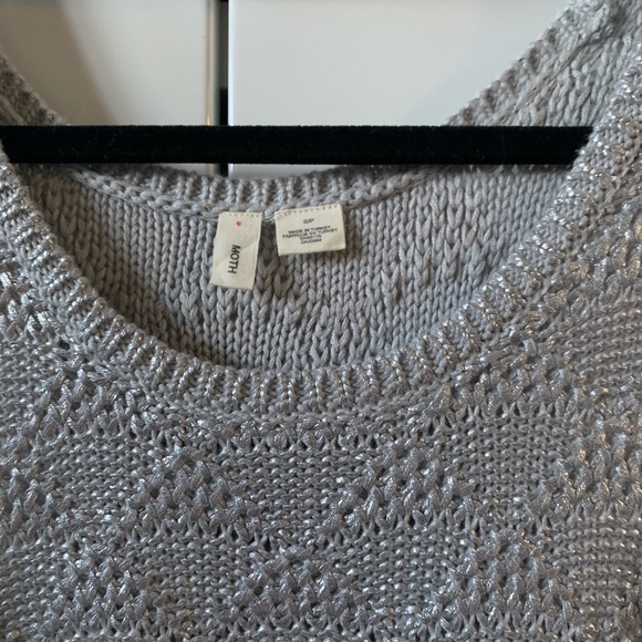 💗Anthropologie moth sana silver foil sweater top - Picture 5 of 8
